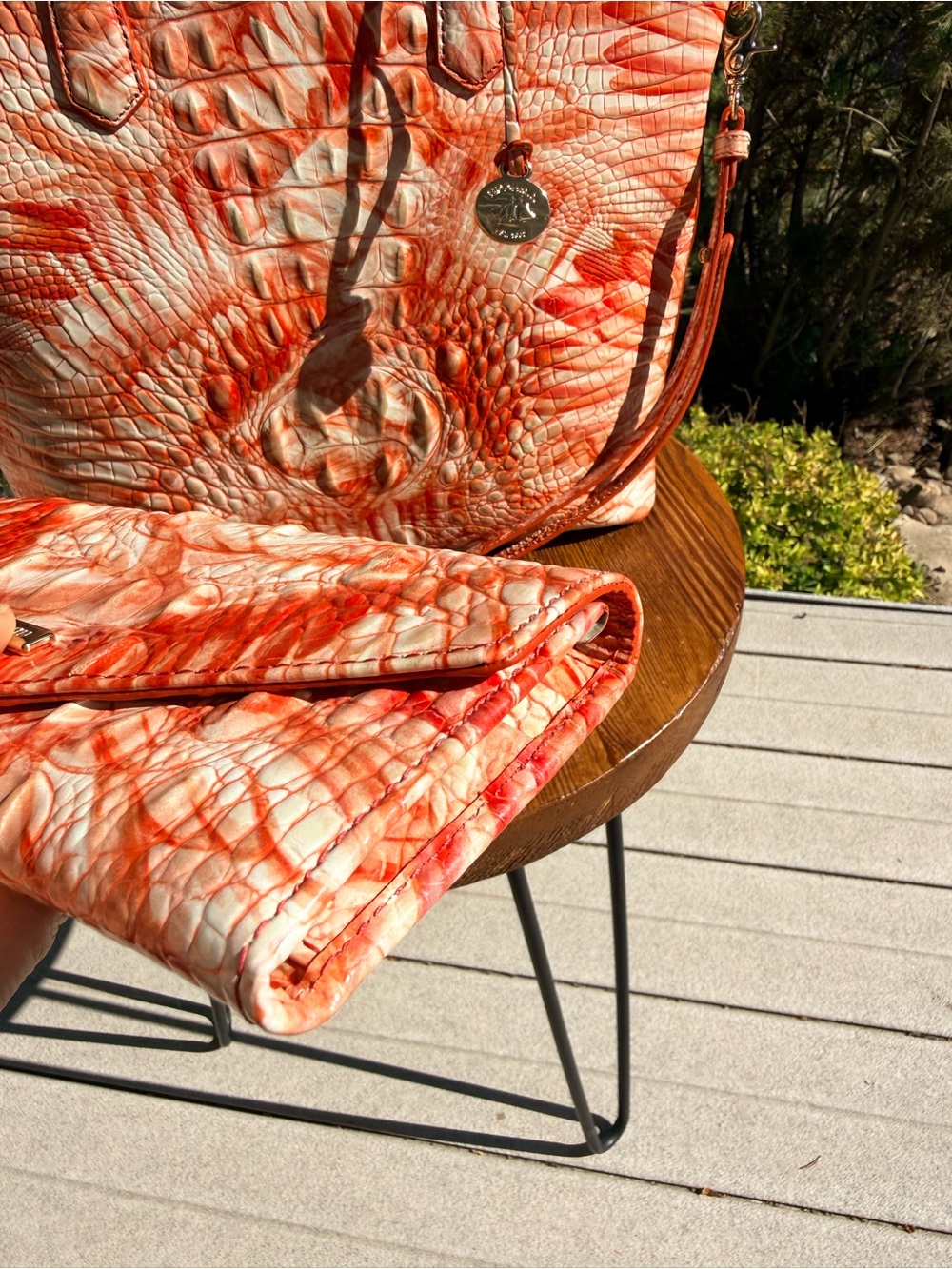 Brahmin Flamingo Large Duxbury Satchel & Veronica Set - Picture 9 of 16